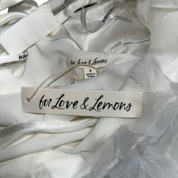 For Love & Lemons White Satin Mila Mini Dress Womens S - Picture 5 of 8
